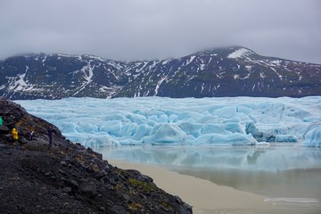 Glacier and lake