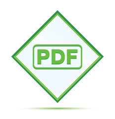 PDF icon modern abstract green diamond button