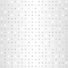 Polka dot pattern. Vector seamless silver background