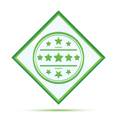 Premium badge icon modern abstract green diamond button