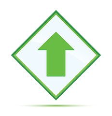 Upload icon modern abstract green diamond button