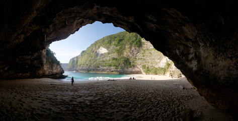 Kelingking beach cave on Nusa Penida