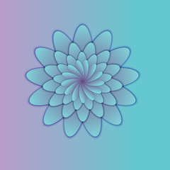 Harmonious abstract flowers for decoration. Vector illustration.