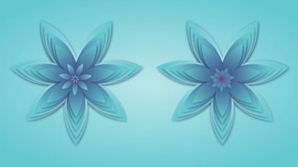 Harmonious abstract flowers for decoration. Vector illustration.