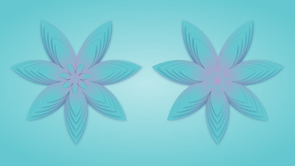 Fototapeta na wymiar Harmonious abstract flowers for decoration. Vector illustration.