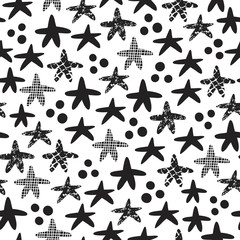 Star seamless pattern. Surface decoration. Vector illustration.
