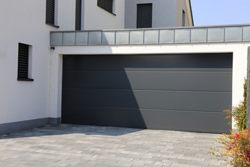 Modern new garage door (sectional door)