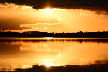 Golden Hour Lake View Sunset Sunrise Sunlight Water clear nice smooth sky