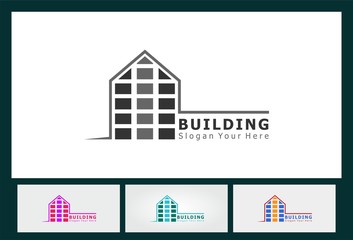 building business icon logo
