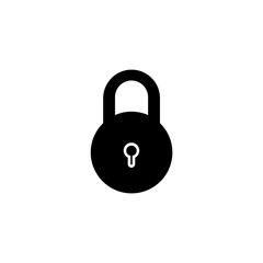 Lock vector icon, Lock protection icon, Security symbol, Padlock pictogram.