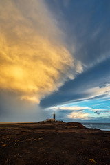 Naklejka na ściany i meble Jandia lighthouse after the storm at Fuerteventura