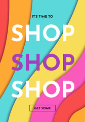 Sale banner fashion bright colorful creative template