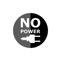 No power sign, Electric logo, Power icon, Plug in symbol