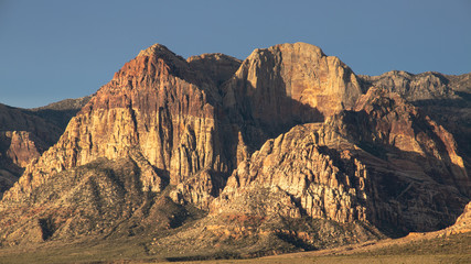 Fototapeta na wymiar Morning light on the hills in Red Rock Canyon, Nevada