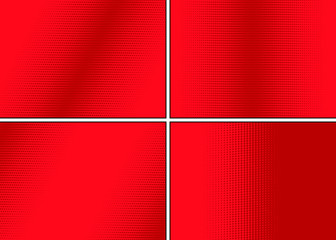 Set of  dots red abstract textures.Vector illustration in comic style