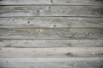 Background of horizontal old gray wooden boards