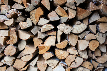 sawing wood for firewood, for stove heating