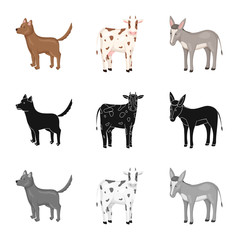 Vector design of breeding and kitchen  symbol. Collection of breeding and organic  vector icon for stock.