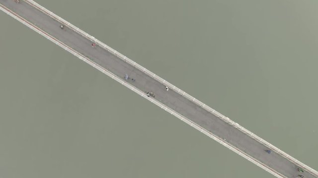 Aerial view on Rishikesh, India, 4k drone, ungraded/flat
