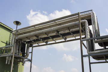 Metal tubes for mechanical ventilation system on an industrial plant