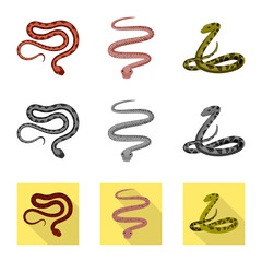 Obraz premium Vector illustration of mammal and danger logo. Collection of mammal and medicine stock vector illustration.