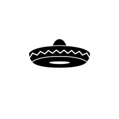 Sombrero icon, logo isolated on white