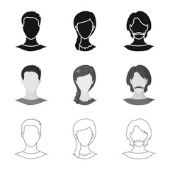 Isolated object of professional and photo icon. Collection of professional and profile vector icon for stock.
