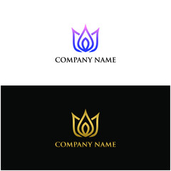 luxury flover logo and vector