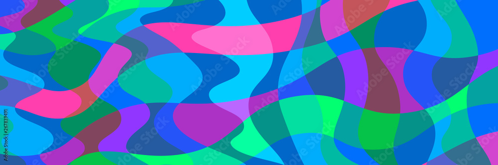 Aufkleber horizontal abstract colorful curve design for pattern and background