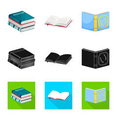 Vector illustration of training and cover sign. Set of training and bookstore  stock vector illustration.