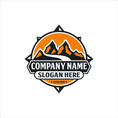 emblem mountain logo vector inspiration / overlander design