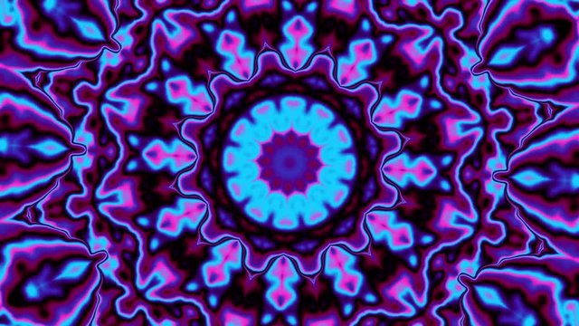 Transforming round mandala pattern. Seamless loop footage. Emboss geometric lattice mandala in arabic style. Islamic geometric arabesque pattern.