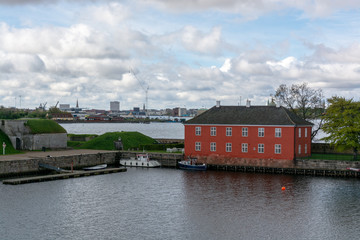 Scene frem Tre Kroner fortress located in Copenhagen Denmark