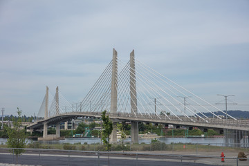 Fototapeta na wymiar Tilikum crossing bridge