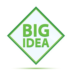 Big Idea modern abstract green diamond button
