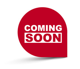 red vector banner coming soon