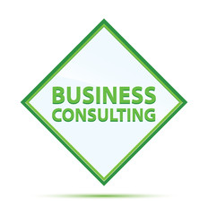 Business Consulting modern abstract green diamond button