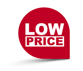 red vector banner low price
