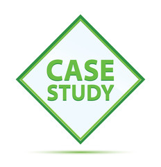 Case Study modern abstract green diamond button