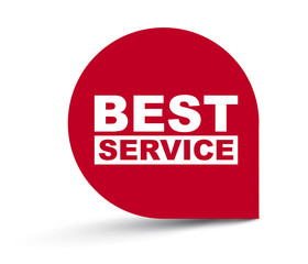 red vector banner best service