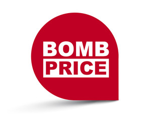 red vector banner bomb price