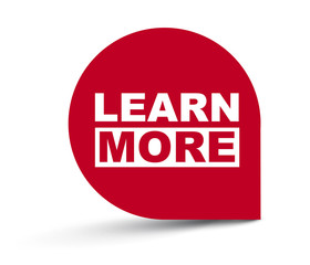 red vector banner learn more