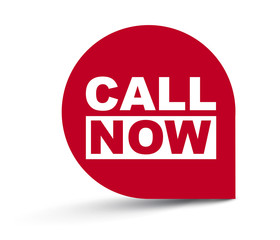 red vector banner call now