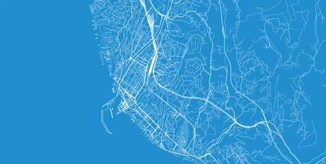 Urban vector city map of sochi, Russia