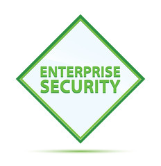 Enterprise Security modern abstract green diamond button