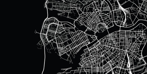 Urban vector city map of St Petersburg, Russia