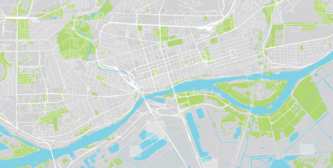 Urban vector city map of Rostov-on-Don, Russia