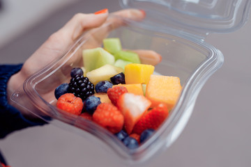 fruit assortment in a box
