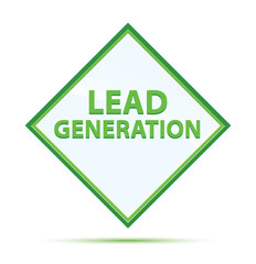 Lead Generation modern abstract green diamond button