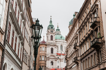 Cozy streets of Old Town Prague, Czech Republic.